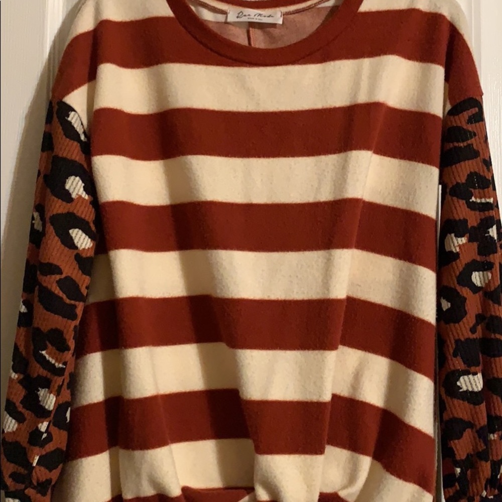 Small Boutique Sweater Cheetah Print